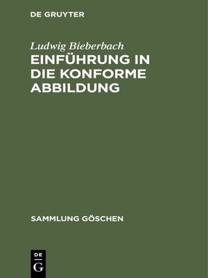 cover image of Einführung in die konforme Abbildung